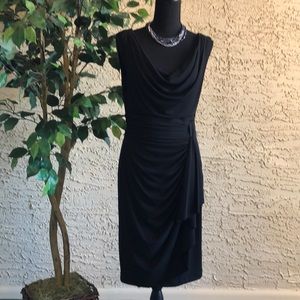 Cowl neck sleeveless cocktail dress